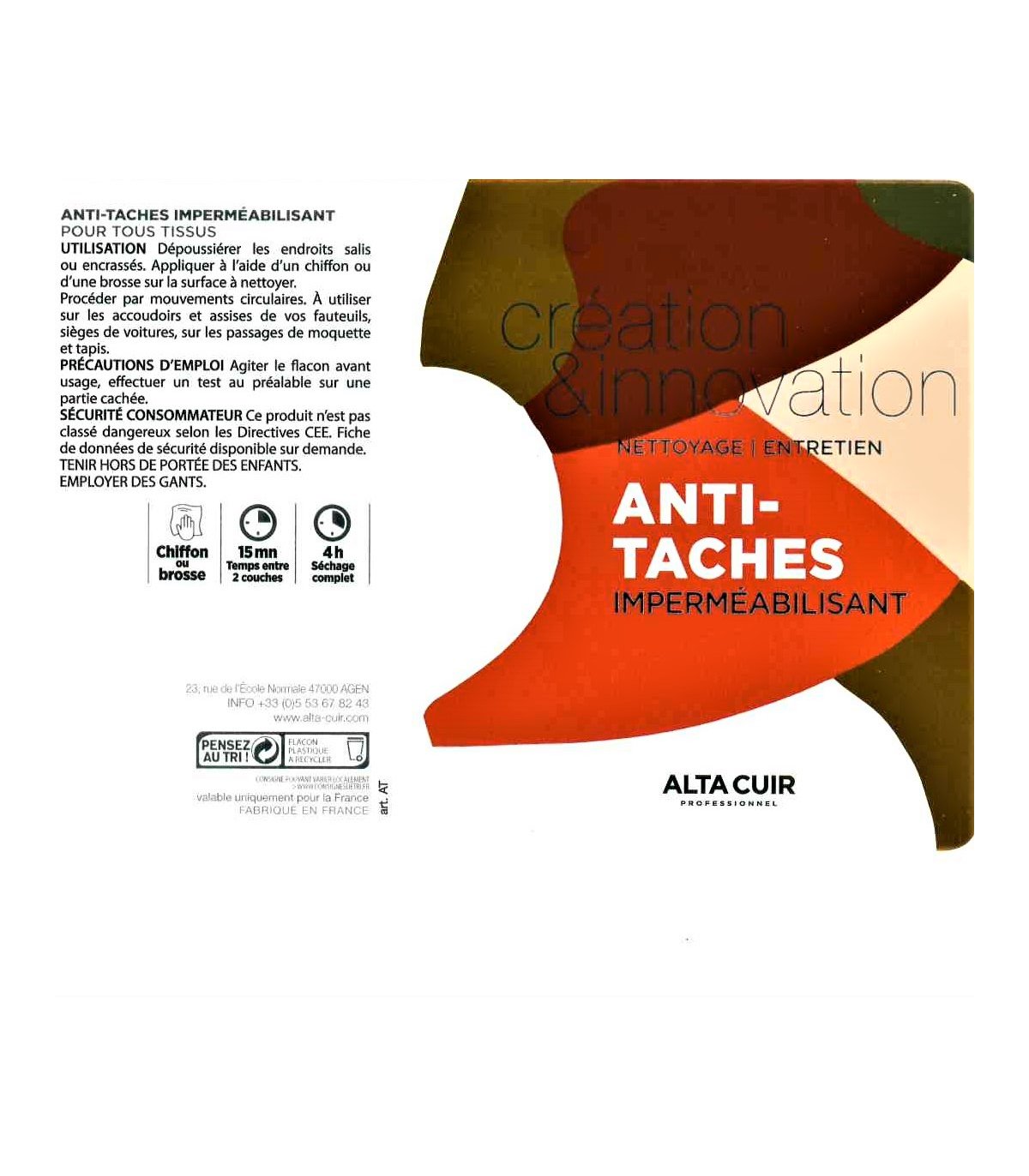 Imperméabilisant tissu / Alta-cuir - Clip&Zip