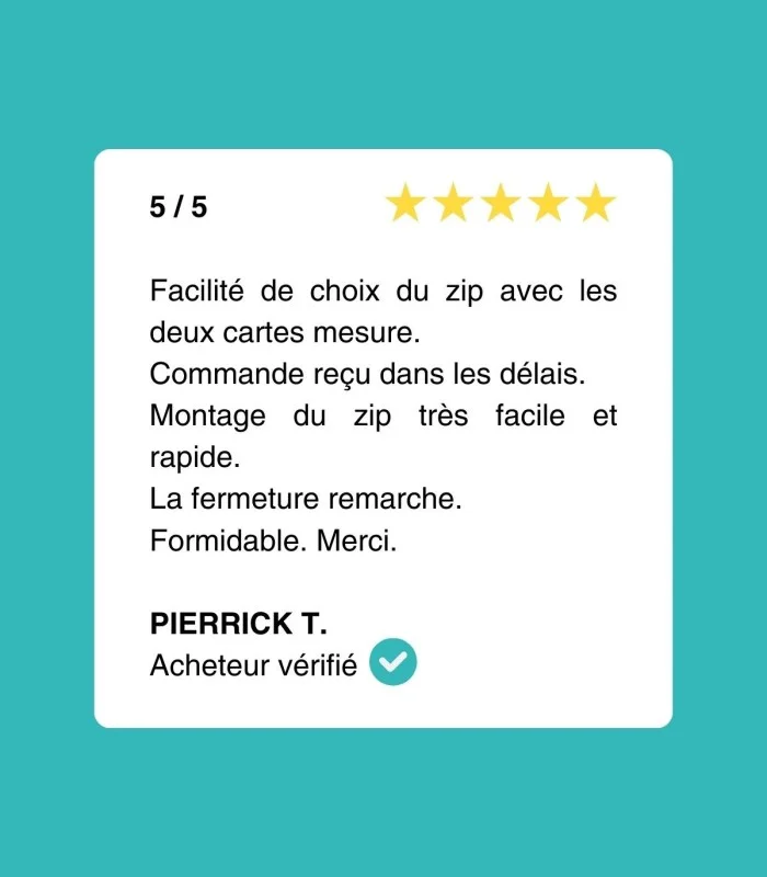 Curseur de réparation fermeture zip en métal - Clip&Zip