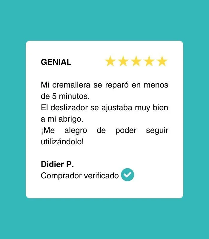 Curseur de réparation pour fermeture zip en nylon -Clip&Zip