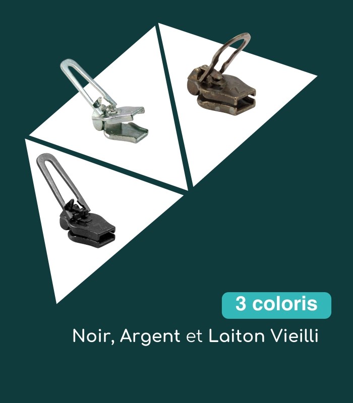 Curseur de remplacement Zlideon pour fermeture dents spiralées nylon