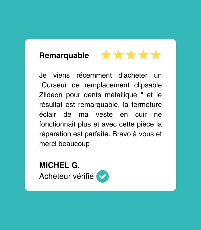 Pack curseurs de réparation pour fermetures invisibles imperméables-Clip&Zip