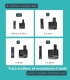 Pack Clip&Zip boîtier/manchon d'arrêt de remplacement pour fermeture