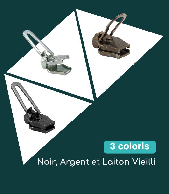 Pack 2 curseurs de réparation pour fermetures en plastique – Clip&Zip