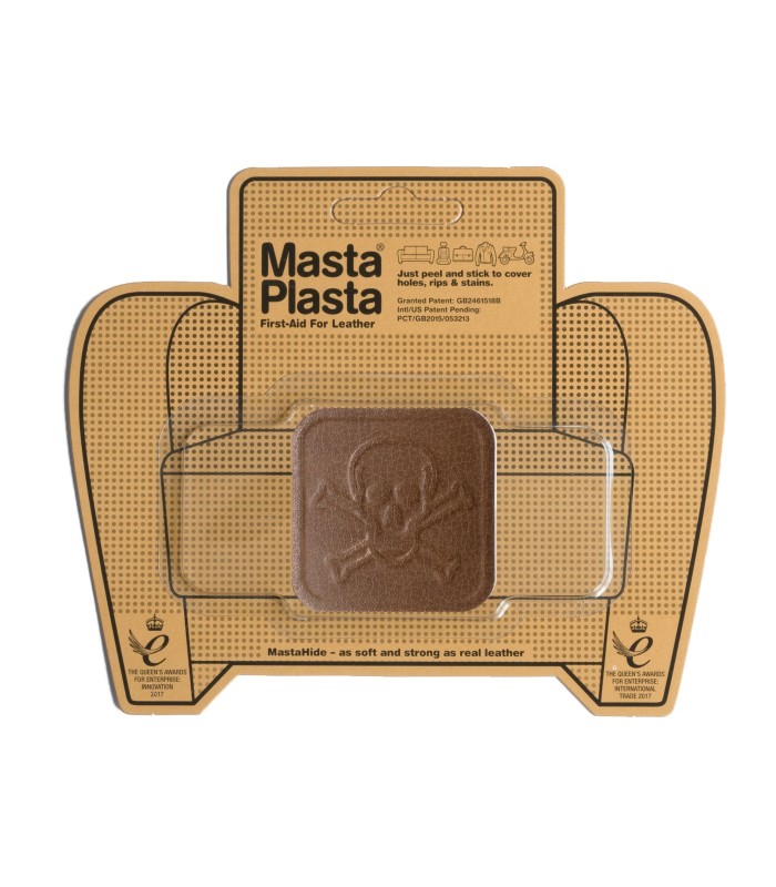 Patch Masta Plasta taille S réparation cuir 5x5cm tête de mort