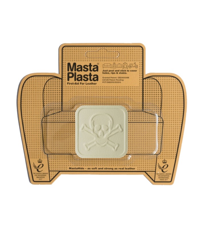 Patch Masta Plasta taille S réparation cuir 5x5cm tête de mort