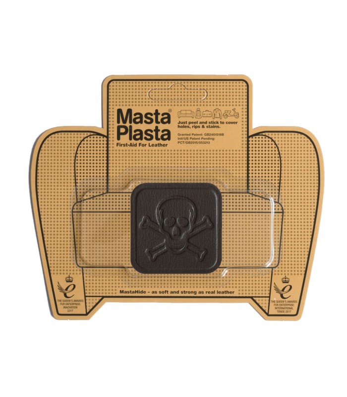 Patch Masta Plasta taille S réparation cuir 5x5cm tête de mort