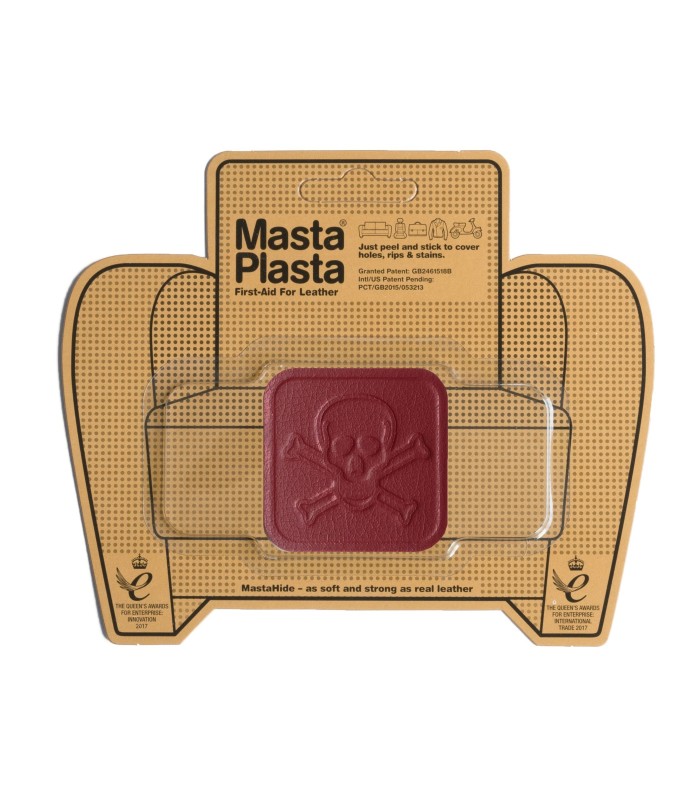 Patch Masta Plasta taille S réparation cuir 5x5cm tête de mort