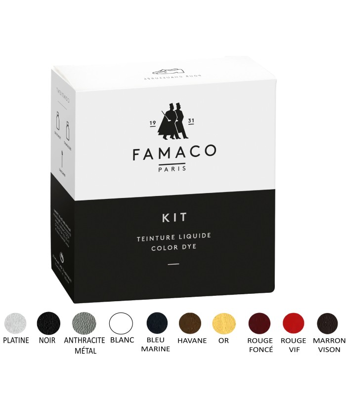 Kit de teinture pour coloration cuir chaussures