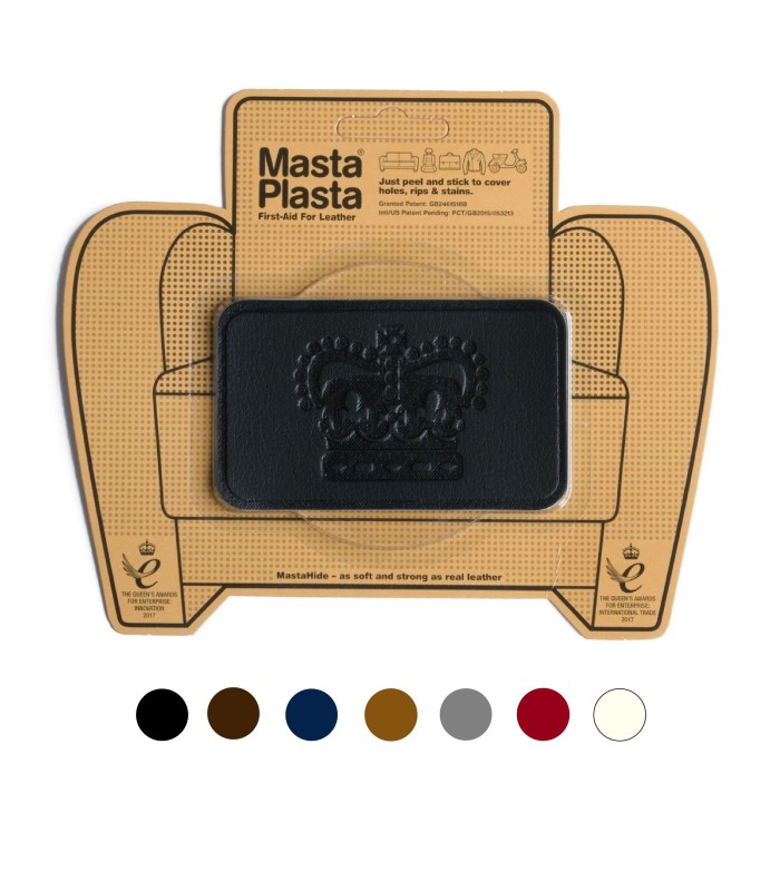 Patch Masta Plasta taille M réparation du cuir 10x6cm couronne royale