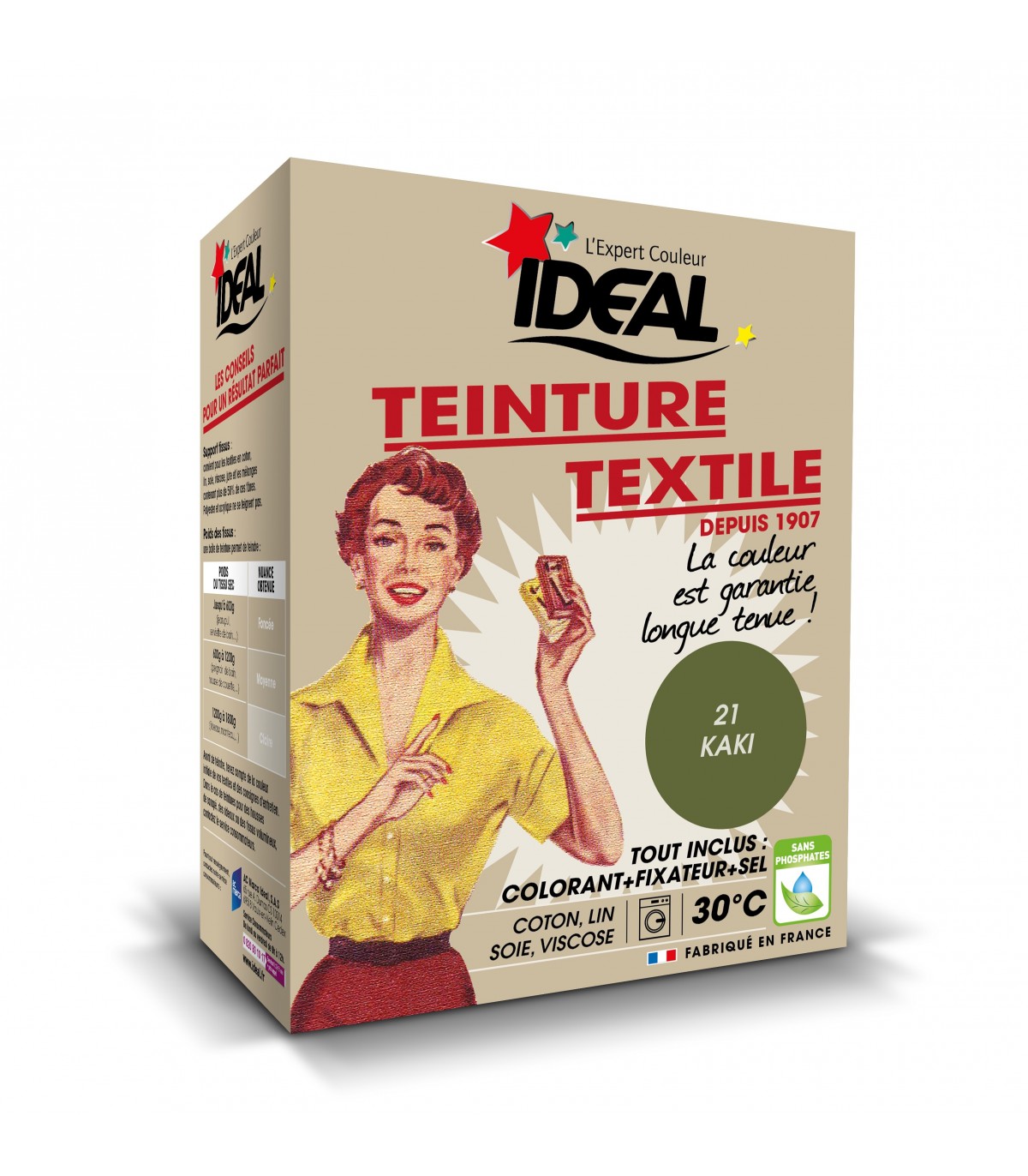 Teinture Textile Vert Kaki 100 ml - La Poste