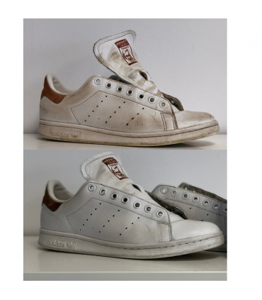 chaussures blanches nettoyer ses chaussures a la machine