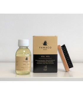 Shampoing Vel Vel pour daim & nubuck + brosse