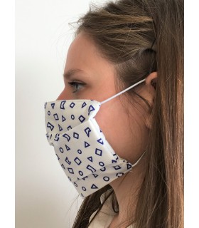 Masque De Protection Tissu AFNOR Motif Panthère + Filtre Ions Argent - Fait Main En France