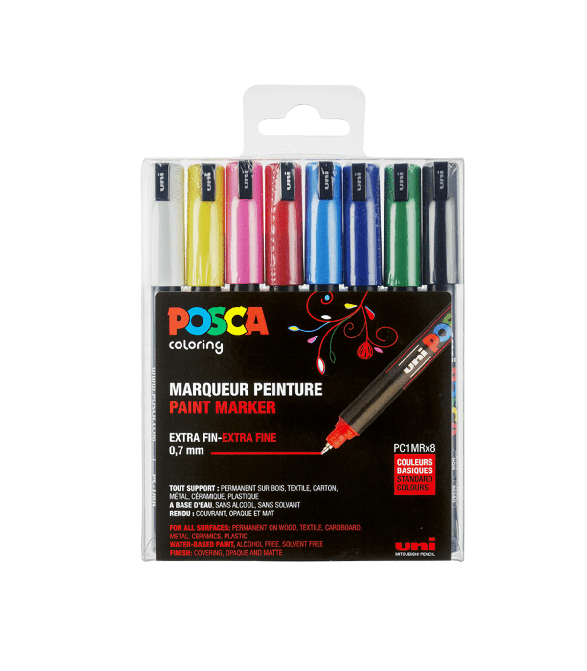 Rotuladores POSCA punta fina o medium- 8 colores