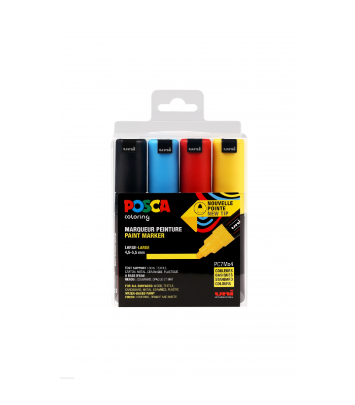 POSCA Marker BREIT PC-7M - 4er-Pack