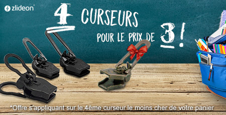 1 curseur Zlideon clipsable offert pour l'achat de 3 - Clip&Zip