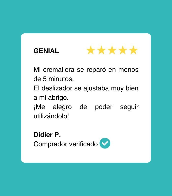Cursor con clip para cremalleras de nylon espirales Clip&Zip