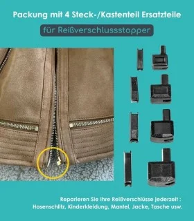 Clip&Zip Steck-/Kastenteil Ersatzteilset für Reißverschlüsse