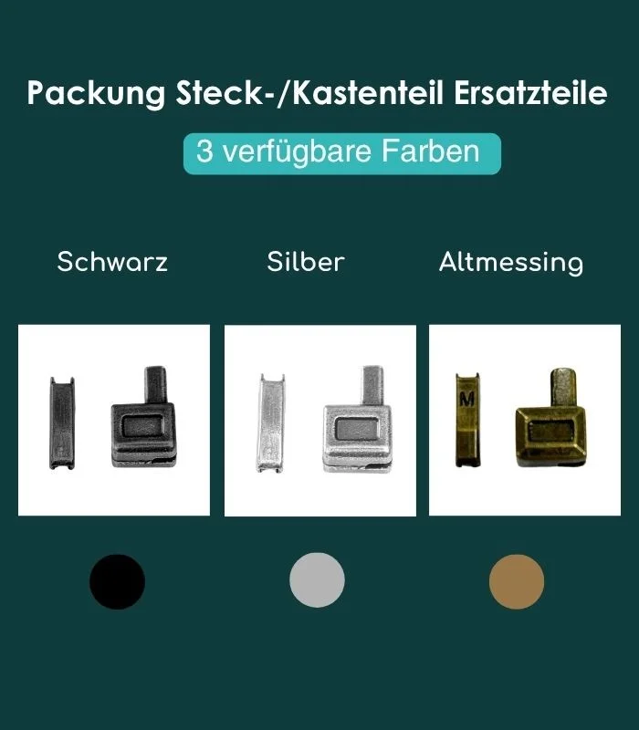 Clip&Zip Steck-/Kastenteil Ersatzteilset für Reißverschlüsse