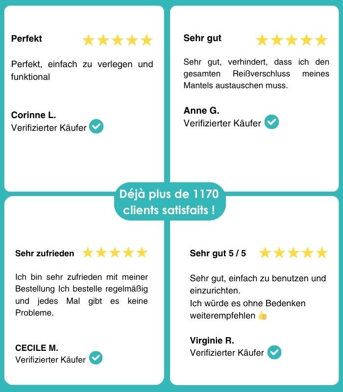 Clip&Zip Steck-/Kastenteil Ersatzteilset für Reißverschlüsse