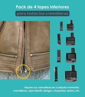 Pack de 4 topes inferiores para todas las cremalleras