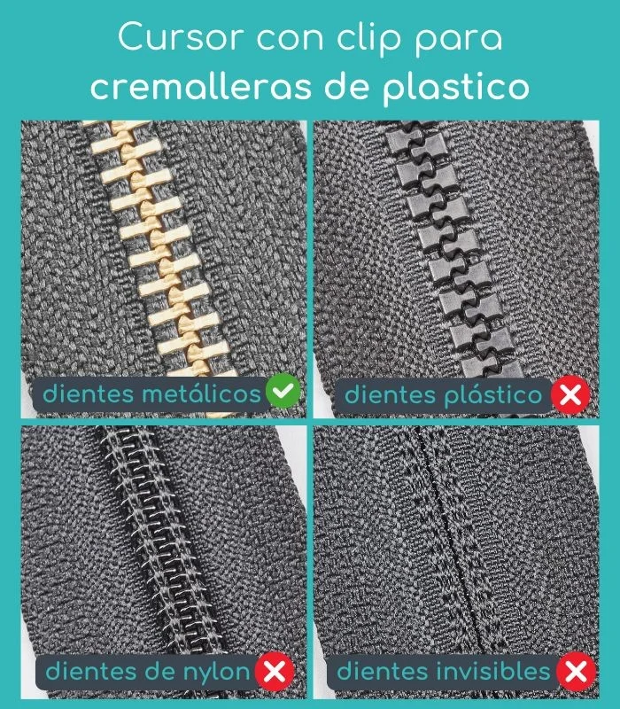 Cursor con clip para cremalleras de plástico Clip&Zip
