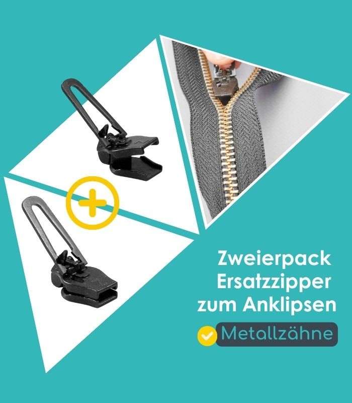 Pack mit 2 Schiebern zur Reparatur von Metallverschlüsse - Clip&Zip