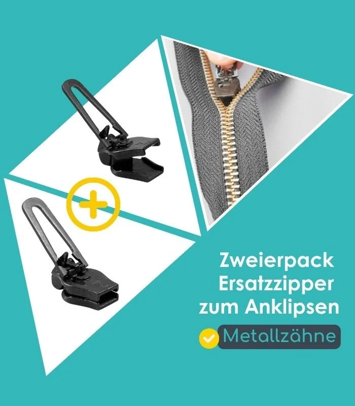 Pack mit 2 Schiebern zur Reparatur von Metallverschlüsse - Clip&Zip