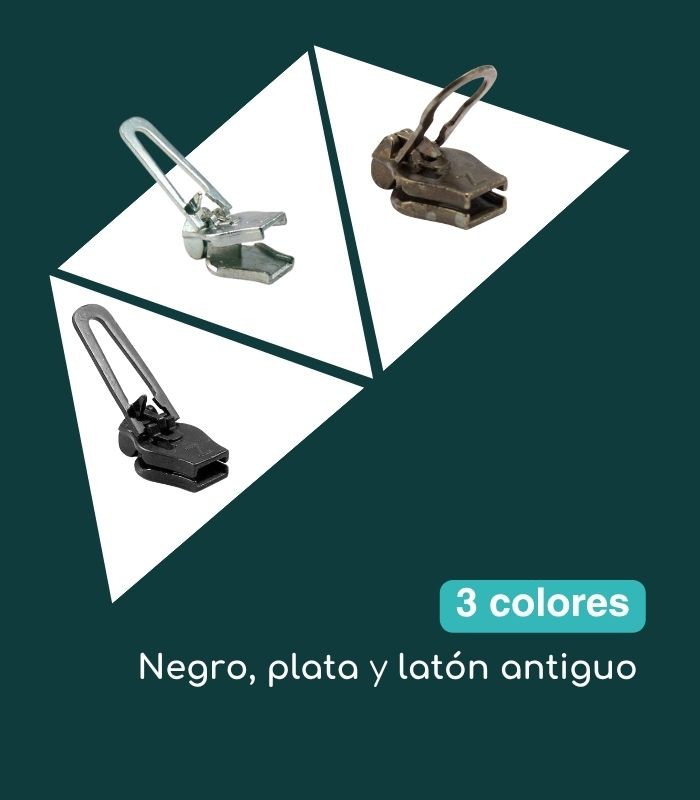 Pack de 2 deslizadores de reparación para cremalleras de nailon - Clip&Zip