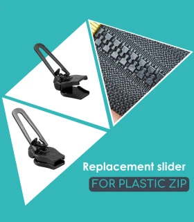 Clip-on plastic zip slider for zip repair - Clip&Zip