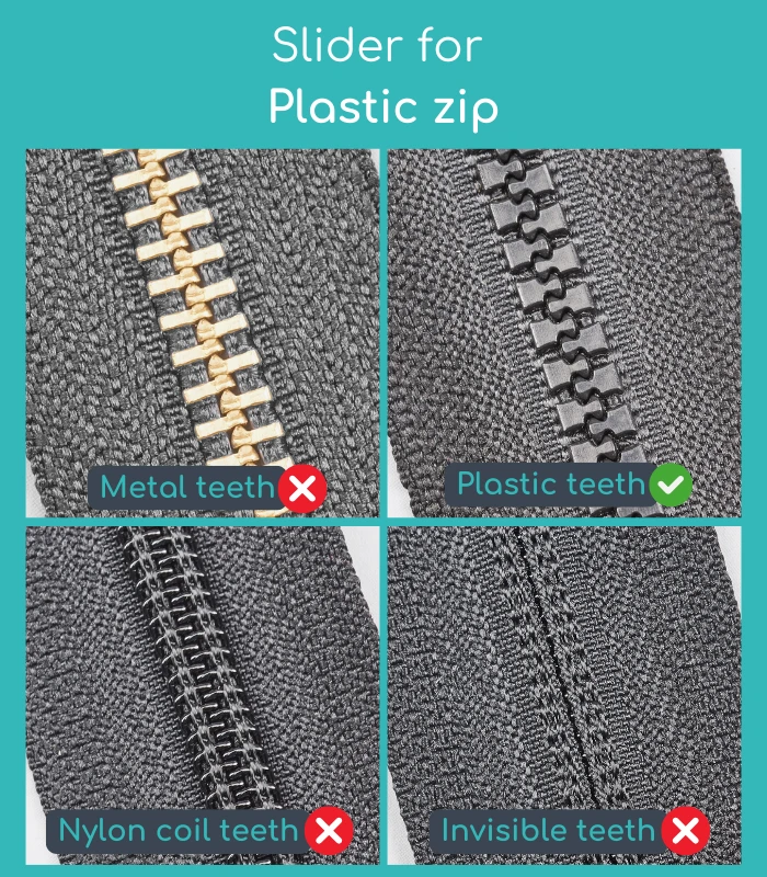 Clip-on plastic zip slider for zip repair - Clip&Zip