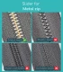 Clip Zip Replacement slider for metal zip