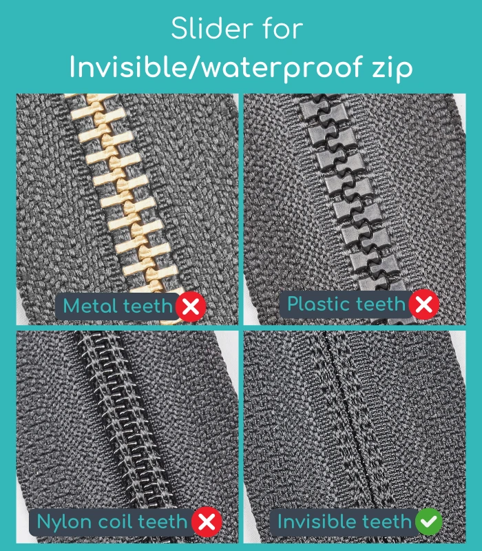 Clip-on zip for invisible zip/waterproof zip - Clip&Zip