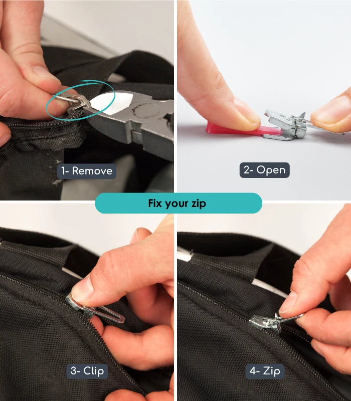 Clip&Zip replacement slider for nylon coil zip