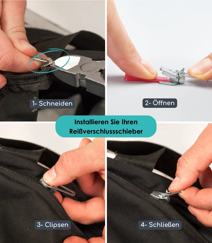 Ersatzzipper für Nylon-Spiralverschlüsse - Clip&Zip