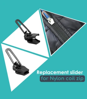 Clip&Zip replacement slider for nylon coil zip