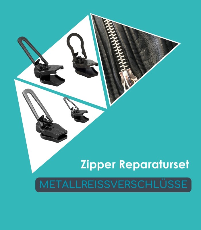 Clip&Zip Zipper Reparaturset für Metallreißverschlüsse