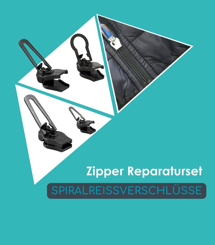 Clip&Zip Zipper Reparaturset für Nylon- und Spiralreißverschlüsse