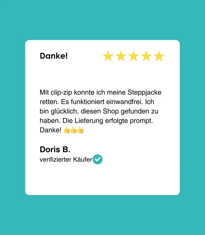 Ersatzzipper für Nylon-Spiralverschlüsse - Clip&Zip