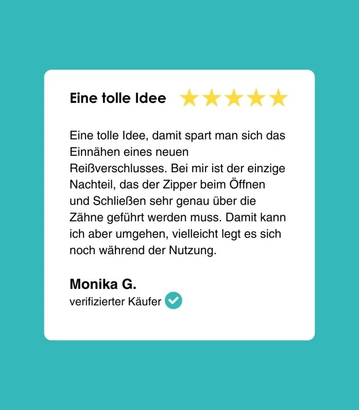 Reparaturschieber für Metallreißverschlüsse - Clip&Zip