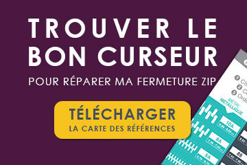 Curseur clipsable de remplacement pour fermetures métal - Clip&Zip