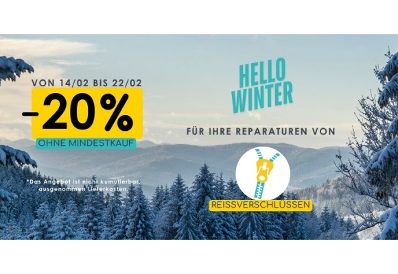 Sonderaktion HELLOWINTER : -20% auf die Reparatur von Reißverschlüssen - Clip&Zip