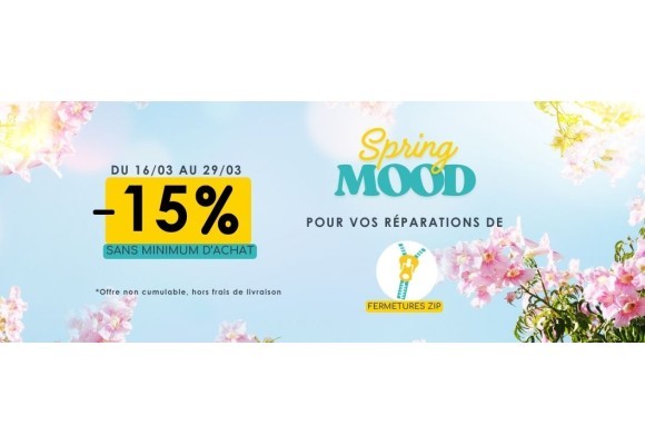 Promotion Spring Mood -15% sans code ni minimum d'achats 
