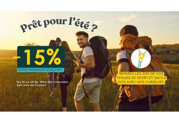Promotion Junezip 2026 : -15% sans minimum d'achats 