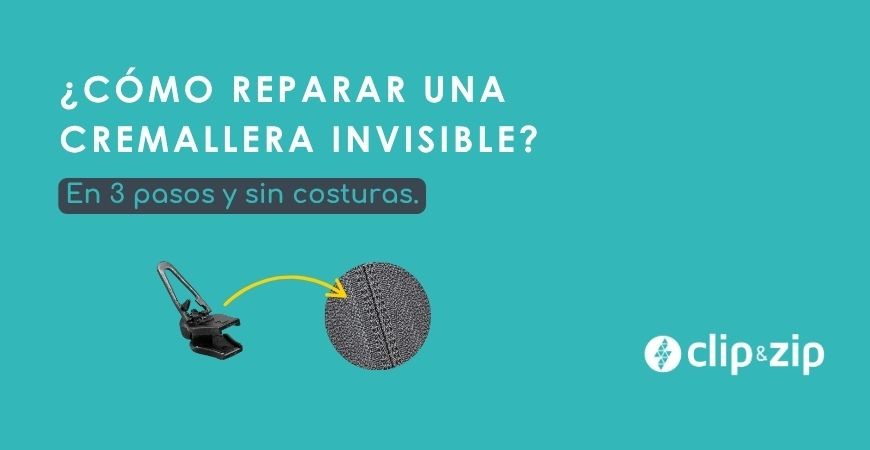 Reparar una cremallera invisible con un cursor acoplable Clip&Zip
