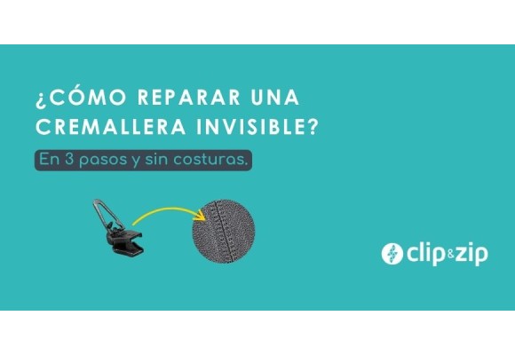 Reparar una cremallera invisible con un cursor acoplable Clip&Zip