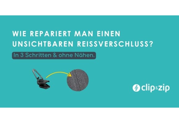 Reparieren Sie einen verdeckten Reißverschluss mit einem Clip&Zip-Schieber