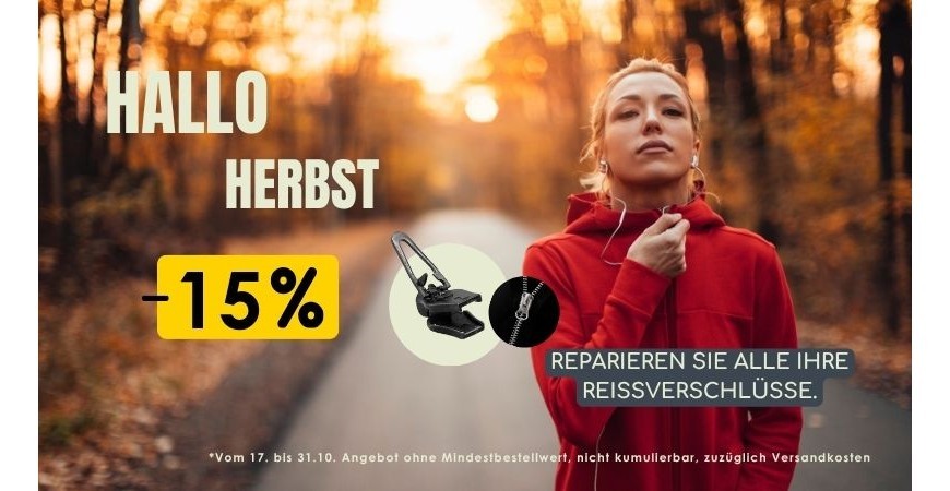 Herbstaktion: 15 % Rabatt 