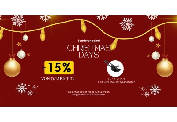 Sonderangebot Christmas Days : -15% 