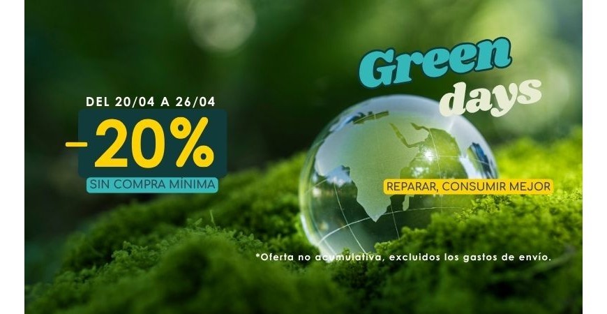 Promoción «Green Days»: 20 % de descuento sin importe mínimo de compra.